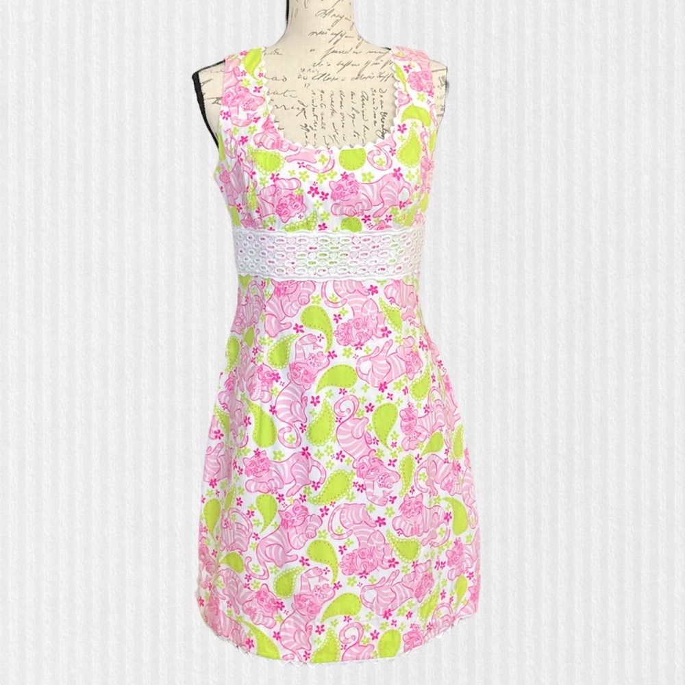 🌸NWT Vintage Lilly Pulitzer Dress Black Jack Cat Size 6